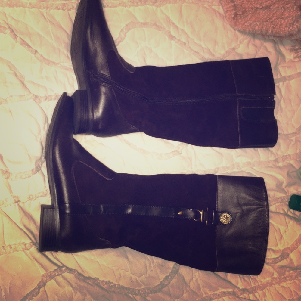 Slightly warn Brown Anne Klein  tall brown boots